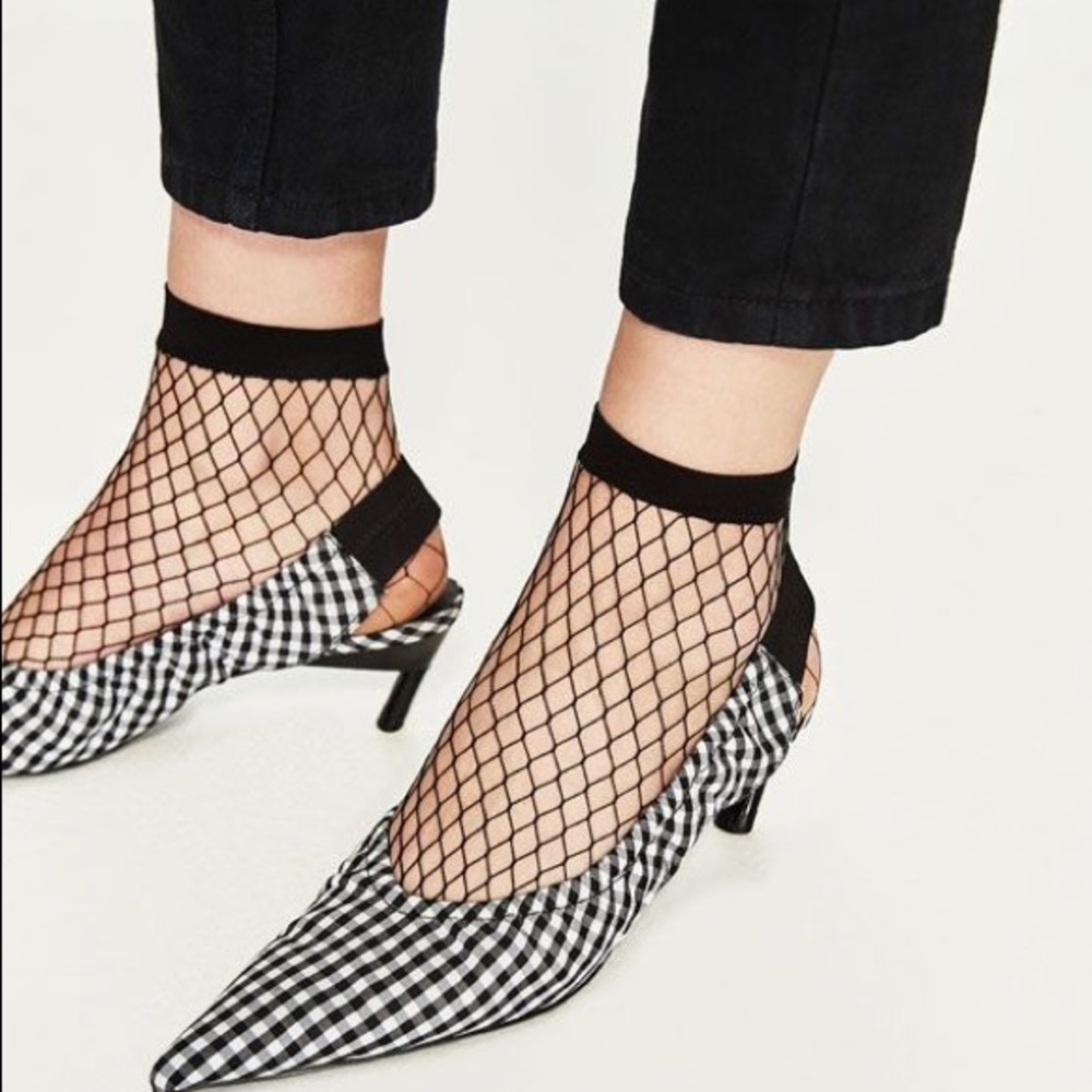 Zara Pattern Meshed Socks NWOT